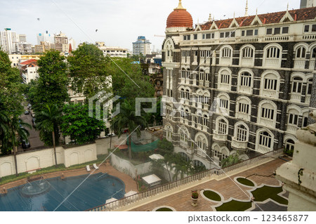 Mumbai's distinctive red dome roofs Mumbai's distinctive red dome roofs 123465877