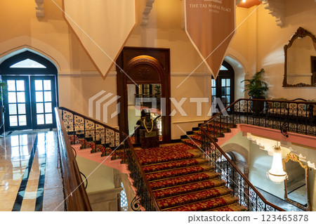 The magnificent staircase and interiors of the Taj Mahal Palace The magnificent staircase and interiors of the Taj Mahal Palace 123465878