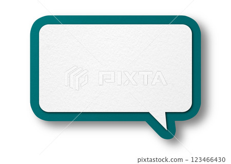 Green paper speech bubbles separate on transparent background 123466430