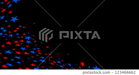 4th of July stardust scatter. American Independence Day stars background. Red blue stars confetti in USA flag colors for Independence Day. 4th of July stardust scatter. American Independence Day stars background. Red blue stars confetti in USA flag colors for Independence Day. 123466662