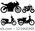 Cool bike silhouette icon set 123466946