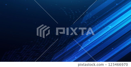 Futuristic geometric diagonal glowing on dark blue background. Communication concept innovation. 123466970