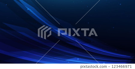 Futuristic geometric curved glowing on dark blue background. Communication concept innovation. 123466971