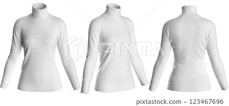 Black Turtleneck Sweater Mockup Front 3 4 Back Views for Fashion Design Black Turtleneck Sweater Mockup Front 3 4 Back Views for Fashion Design 123467696