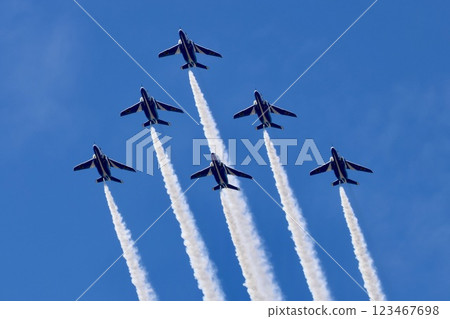 藍色的衝動在藍天中飛翔 123467698