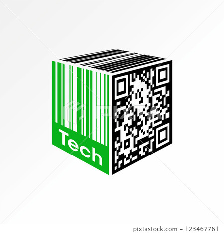 Logo design graphic concept creative premium vector stock image sell top qr code barcode label 3D tech ecommerce digital scanning check factory shop Logo design graphic concept creative premium vector stock image sell top qr code barcode label 3D tech ecommerce digital scanning check factory shop 123467761