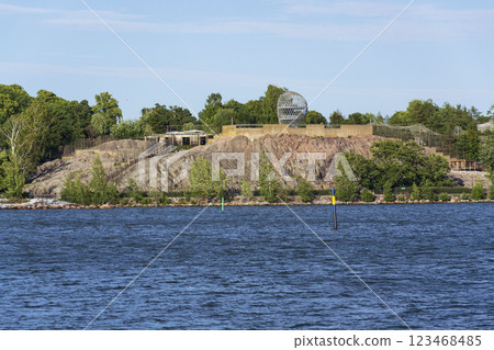 Observation tower Nakoalatorni in Zoo on Korkeasaari island, Helsinki, Finland 123468485