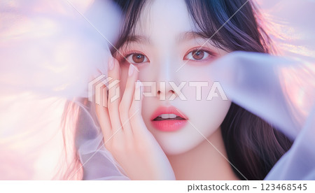 Portrait of an Asian woman (skin care/beauty salon) 123468545