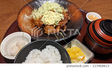Chicken Nanban set meal 123468623