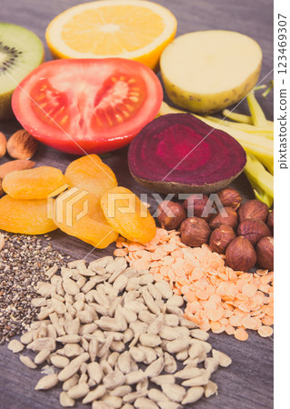 Nutritious ingredients containing natural potassium, minerals and vitamin K 123469307