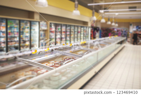 冷凍超市購物超市冷凍食品區義大利 123469410