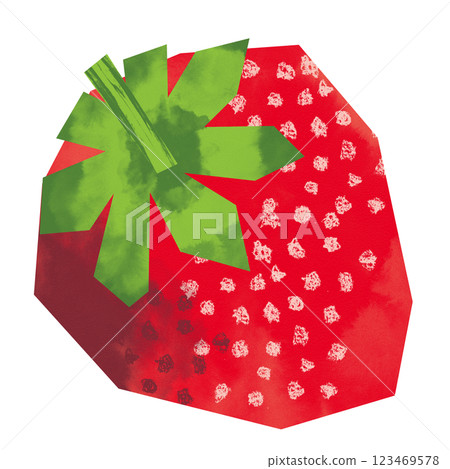 Paper-cut strawberry Paper-cut strawberry 123469578