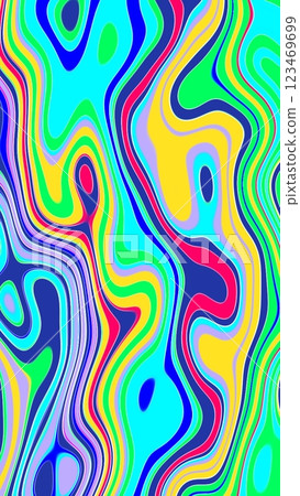 Colorful Psychedelic Abstract Wave Pattern in Bright Blue, Yellow, Red, and Green Colorful Psychedelic Abstract Wave Pattern in Bright Blue, Yellow, Red, and Green 123469699