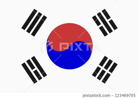 Korean flag Korean flag 123469705