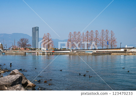 滋賀縣大津市膳宿城跡公園眺望 123470233