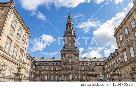 Christiansborg Palace in Copenhagen. Danish Parliament Folketinget. 123470556
