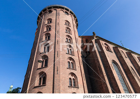 The Round Tower and Trinitatis Church in Copenhagen. The Round Tower and Trinitatis Church in Copenhagen. 123470577