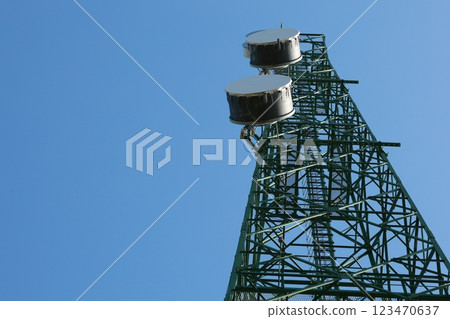 Communication tower top. Radio antenna Tower Communication tower top. Radio antenna Tower 123470637