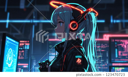 Girls in a Serverpunk World 123470723