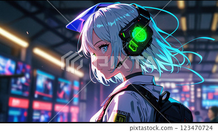 Girls in a Serverpunk World 123470724