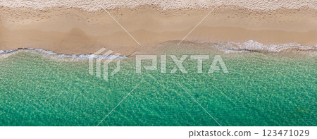 Top view aerial image from drone of an stunning beautiful sea landscape beach Top view aerial image from drone of an stunning beautiful sea landscape beach 123471029