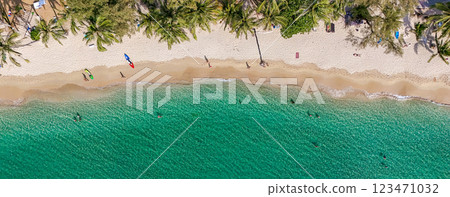 Top view aerial image from drone of an stunning beautiful sea landscape beach Top view aerial image from drone of an stunning beautiful sea landscape beach 123471032