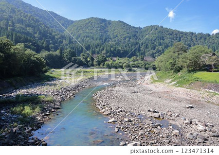 A river near Shirakawa-go A river near Shirakawa-go 123471314