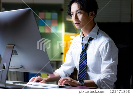 Overtime male business Overtime male business 123471898
