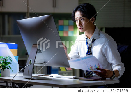 Overtime male business Overtime male business 123471899