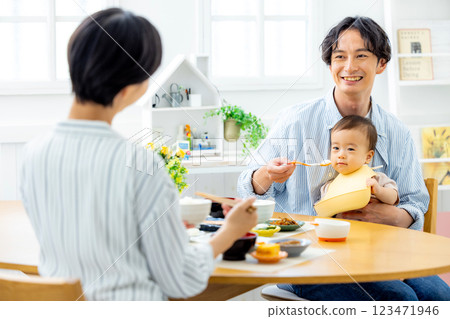 家庭餐桌寶寶 123471946
