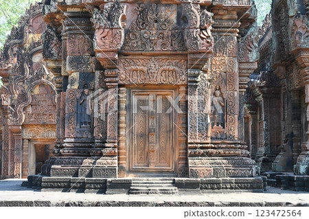 Treasure of Khmer art: Banteay Srei Temple, Angkor Wat, Cambodia 123472564