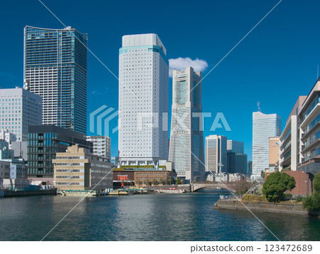 Minato Mirai as seen from Shinko Bridge in Yokohama (February 2025) 123472689