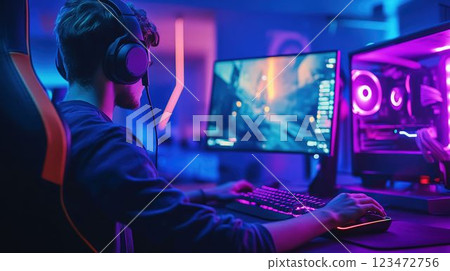 A professional gamer and YouTuber who does live game commentary 123472756