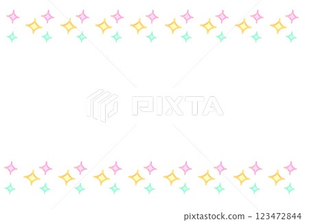 閃閃發光的彩色星形框架 123472844