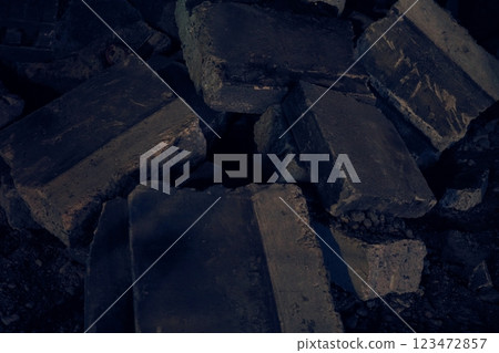 A pile of rubble 123472857