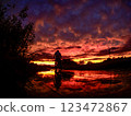 Bicycle and sunset 123472867