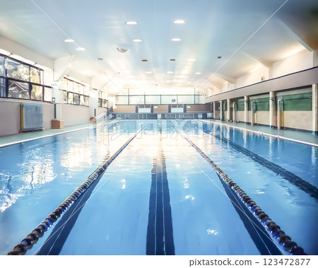 室內學校游泳池的圖片 123472877