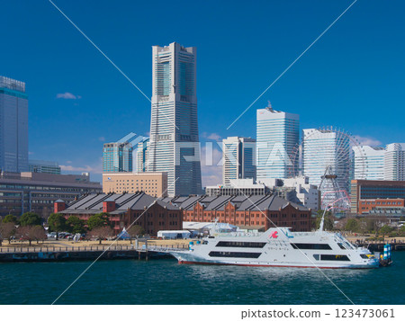 Minato Mirai cityscape seen from Osanbashi Pier (February 2025) 123473061