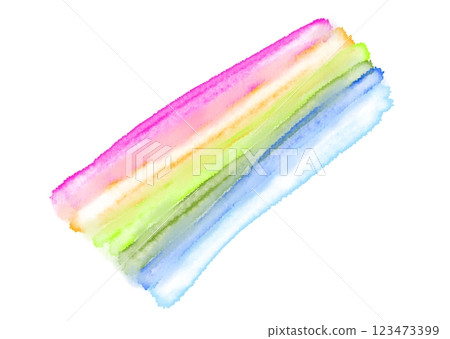 Rainbow colored watercolor brush strokes illustration Rainbow colored watercolor brush strokes illustration 123473399