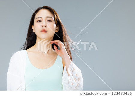 女性頭髮圖像 123473436