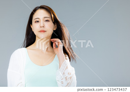 女性頭髮圖像 123473437