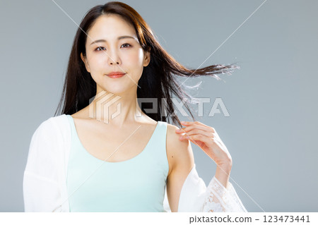 女性頭髮圖像 123473441