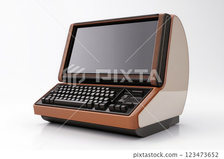 Old-fashioned personal computer in from 80s Old-fashioned personal computer in from 80s 123473652