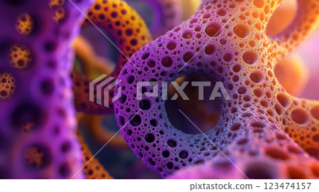 Abstract  medical science particles background. 123474157