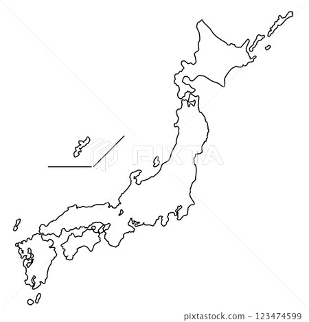 日本列島地圖 123474599