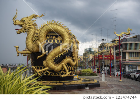 THAILAND RATCHABURI CITY DRAGON POT MONUMENT 123474744