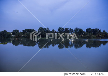 THAILAND RATCHABURI CITY MAE KLONG RIVER 123474760