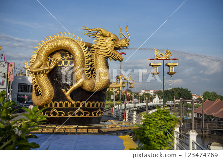 THAILAND RATCHABURI CITY DRAGON POT MONUMENT 123474769