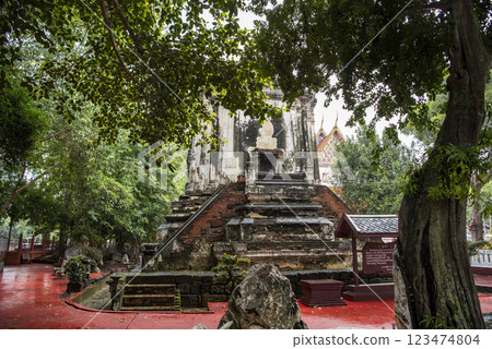 THAILAND RATCHABURI WAT MAHATHAT WORAWIHAN THAILAND RATCHABURI WAT MAHATHAT WORAWIHAN 123474804