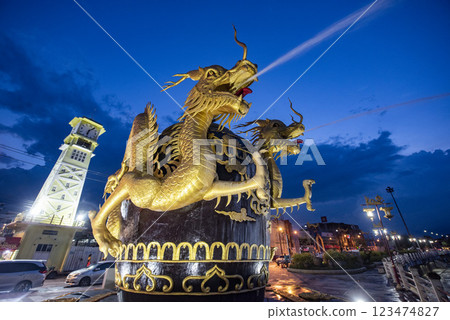 THAILAND RATCHABURI CITY DRAGON POT MONUMENT 123474827